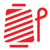 Red thread spool icon
