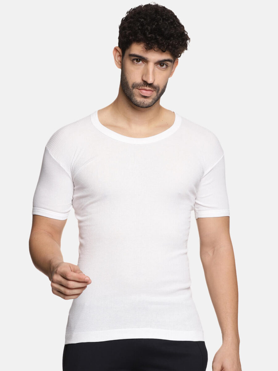 8x1 Rib Tshirt White